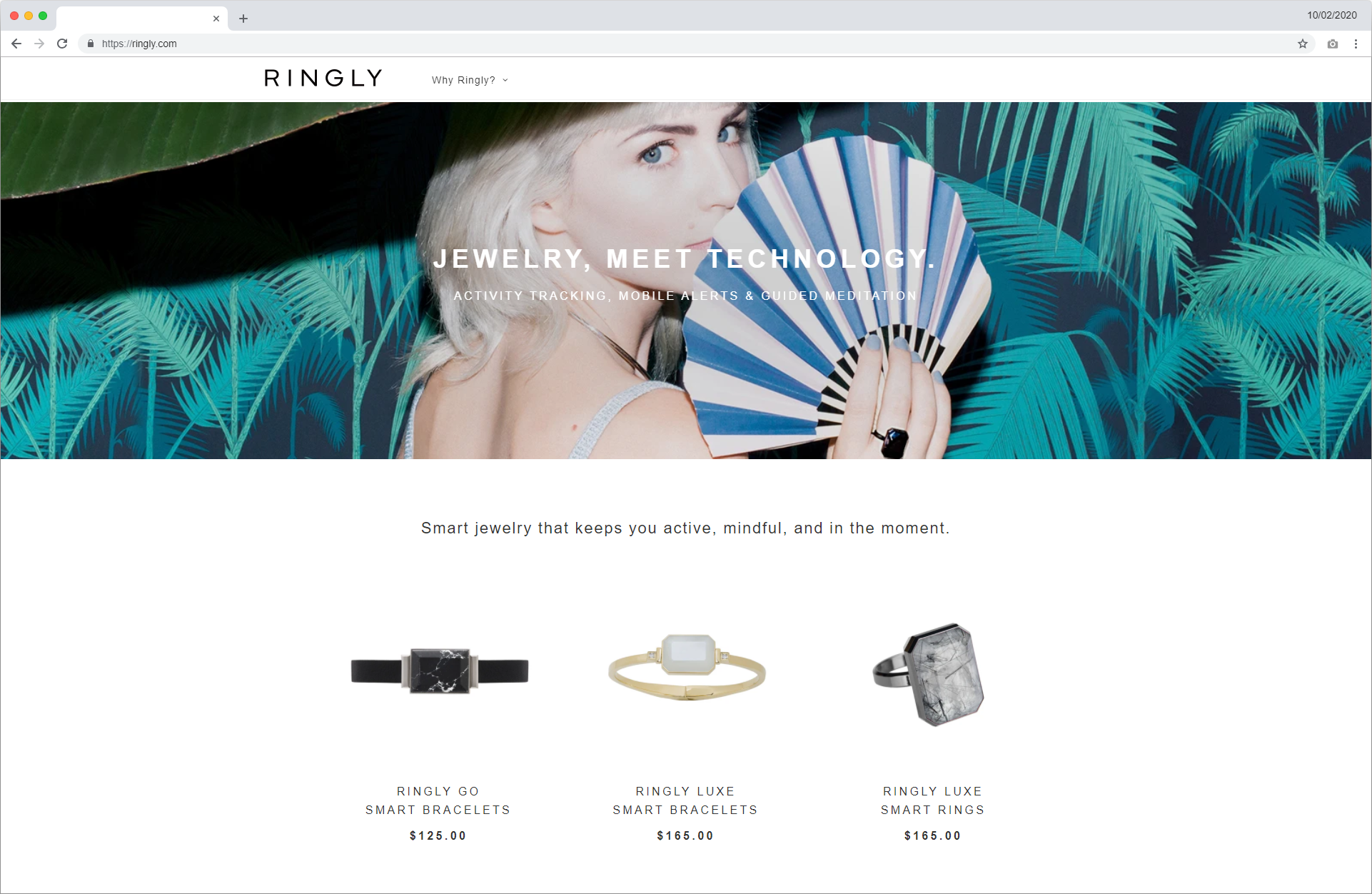 Ringly Go Smart Bracelet Black Silver Untested  eBay